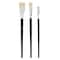 Flat White Taklon 3 Piece Long Handle Oil & Acrylic Brush Set by Artist's Loft®